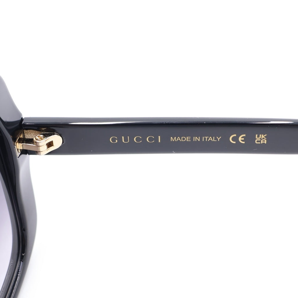 GUCCI(グッチ) GG0762S バタフライフレーム GGロゴテンプル カラーレンズ サングラス メガネ ブラック レディース