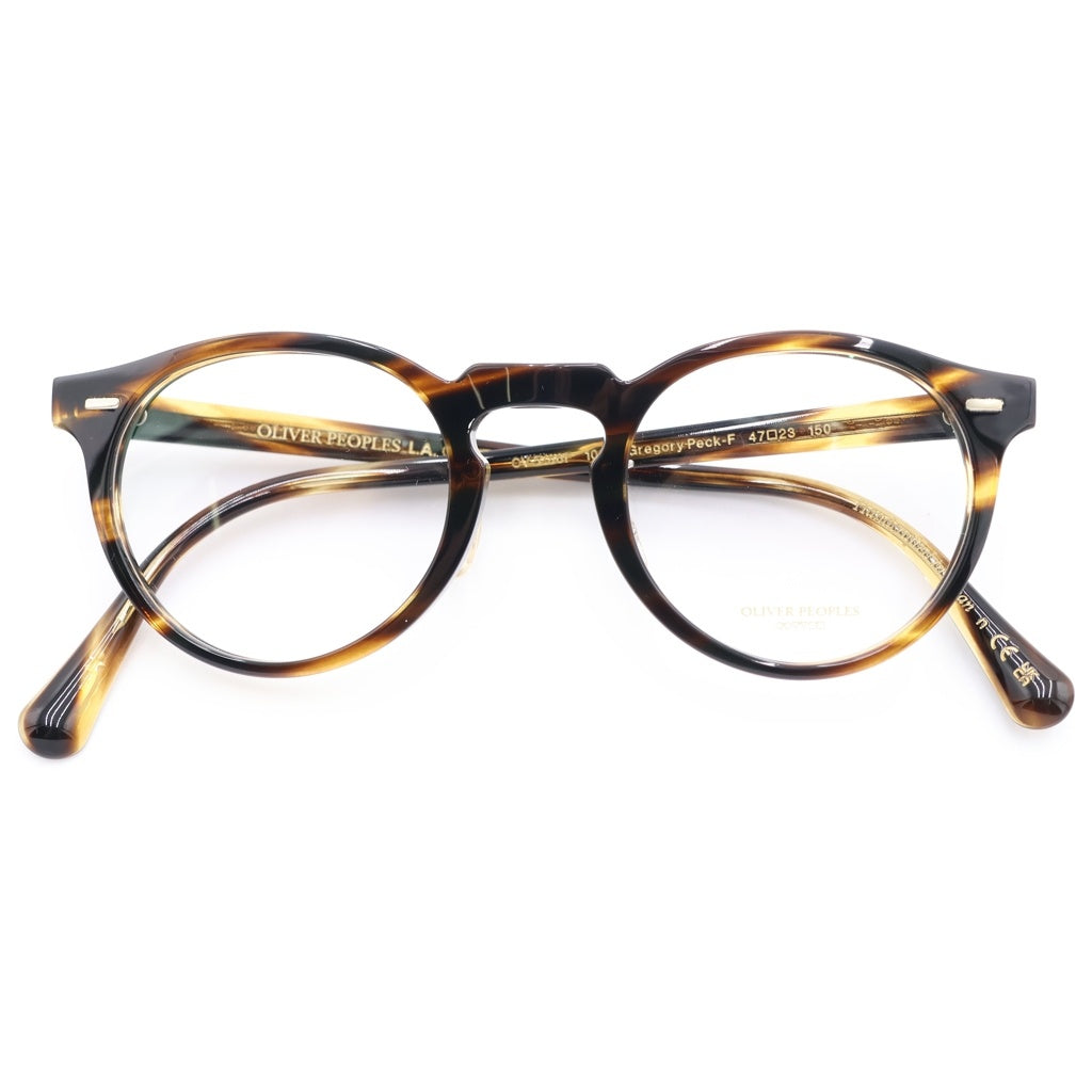 OLIVER PEOPLES(オリバーピープルズ) GREGORY PECK-F グレゴリーペック ボストンフレーム クリアレンズ サングラス メガネ イエロー OV5186F