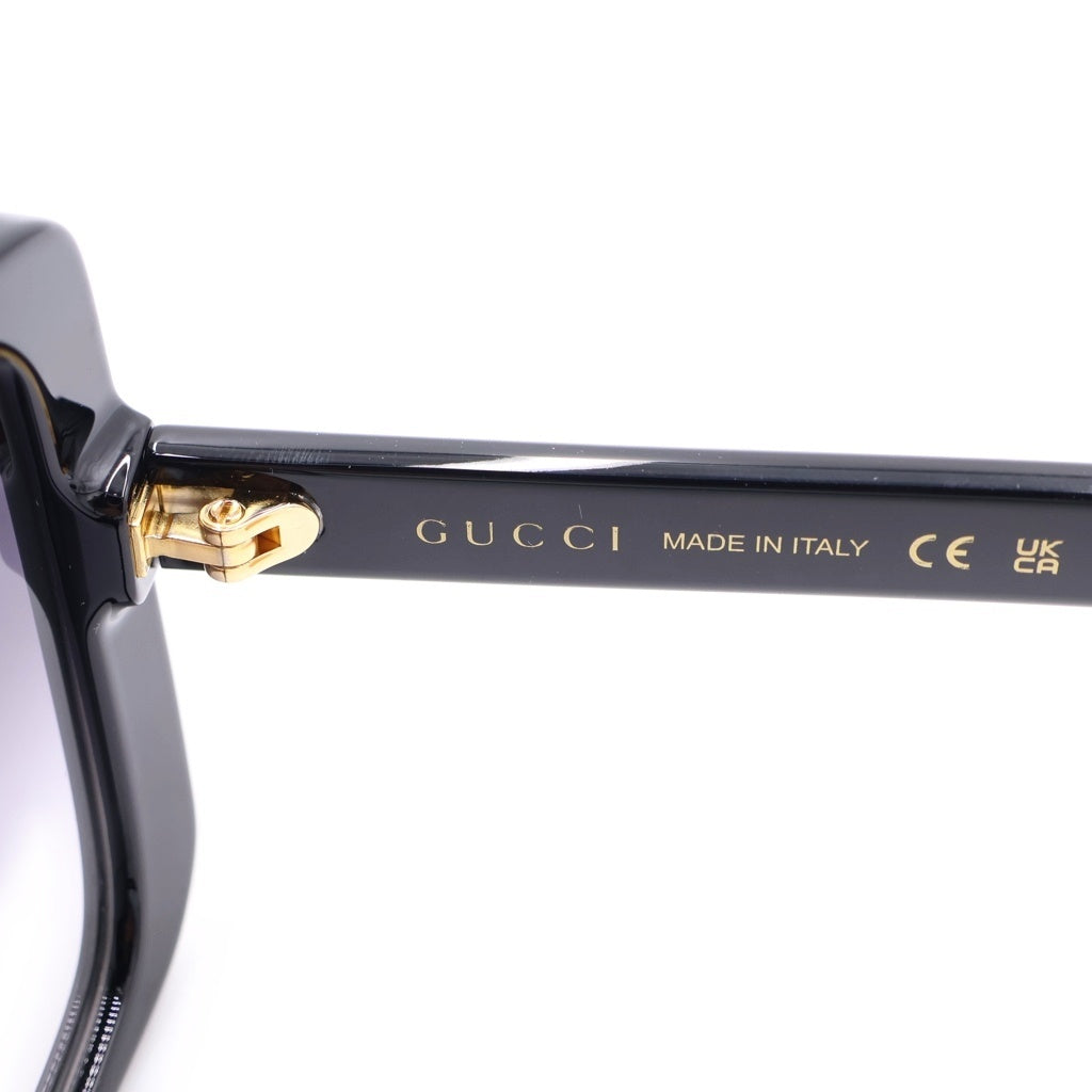 GUCCI(グッチ) GG0632S スクエアフレーム GGロゴテンプル カラーレンズ サングラス メガネ ブラック レディース