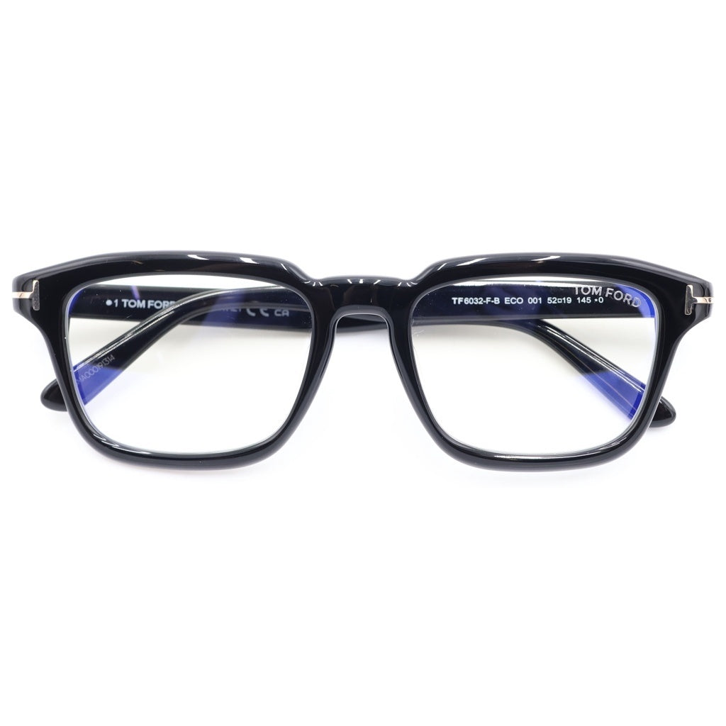 TOM FORD(トムフォード) TF6032-F-B アジアンフィット スクエアフレーム クリアレンズ サングラス メガネ ブラック