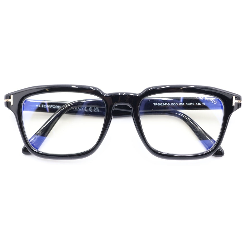 TOM FORD(トムフォード) TF6032-F-B アジアンフィット スクエアフレーム クリアレンズ サングラス メガネ ブラック レディース