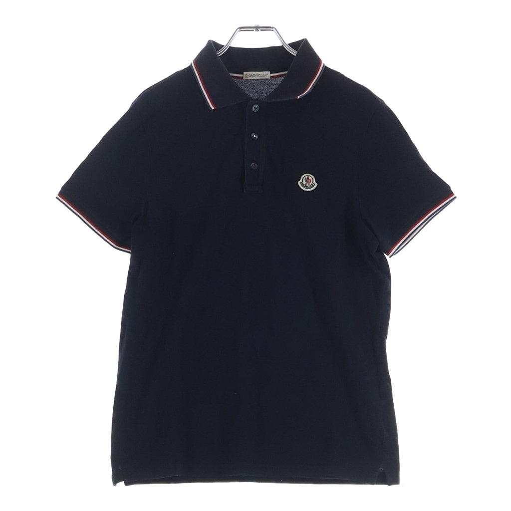 MONCLER(モンクレール) 18AW MAGLIA POLO MANICA CORTA コットン ロゴワッペン 半袖ポロシャツ ネイビー D20918345600 84556
