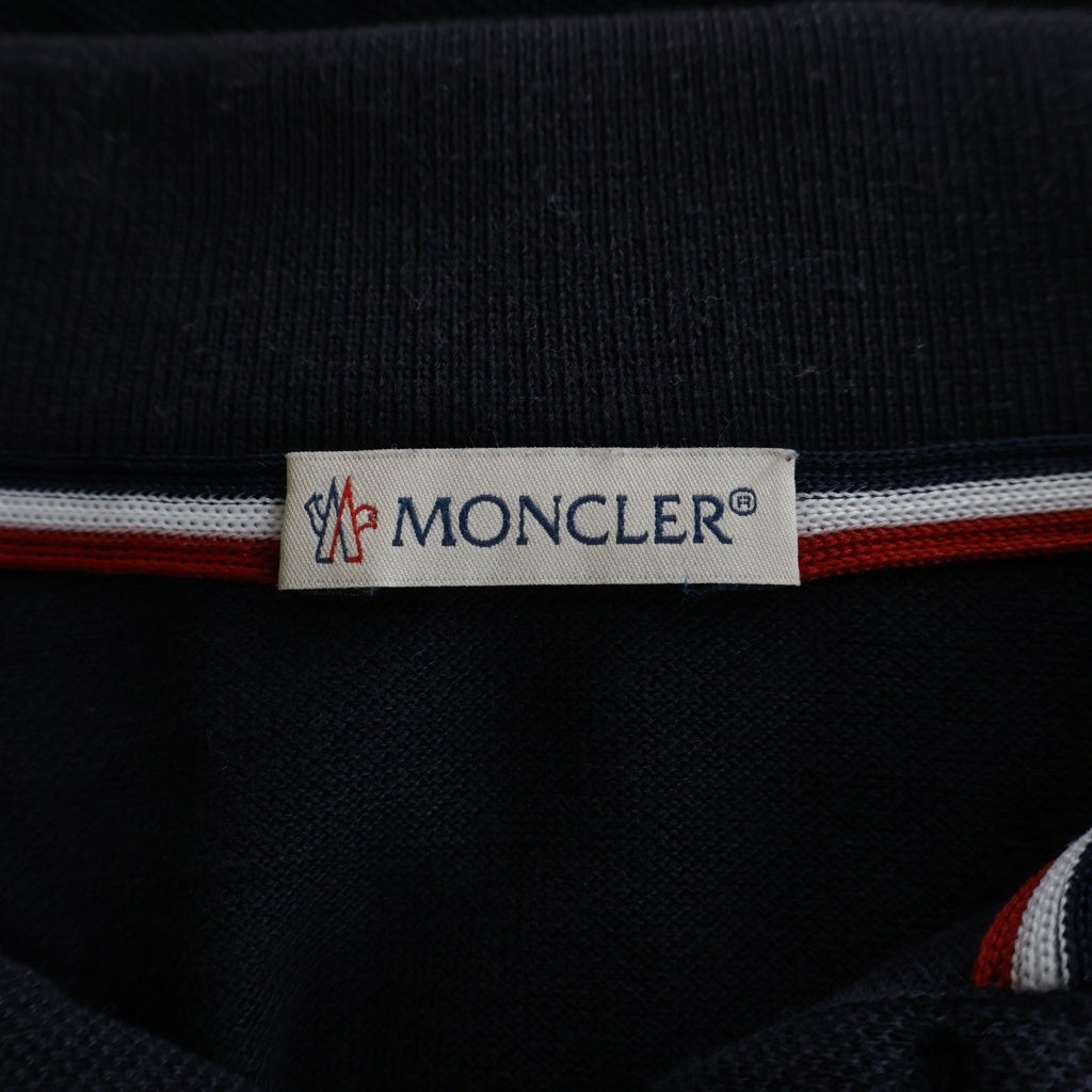 MONCLER(モンクレール) 18AW MAGLIA POLO MANICA CORTA コットン ロゴワッペン 半袖ポロシャツ ネイビー D20918345600 84556