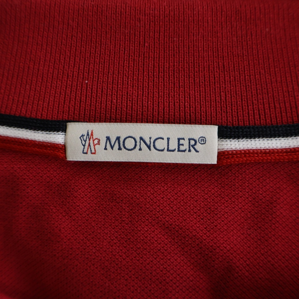 MONCLER(モンクレール) 17AW MAGLIA POLO MANICA CORTA コットン ロゴワッペン 半袖ポロシャツ レッド C20918305500 84556
