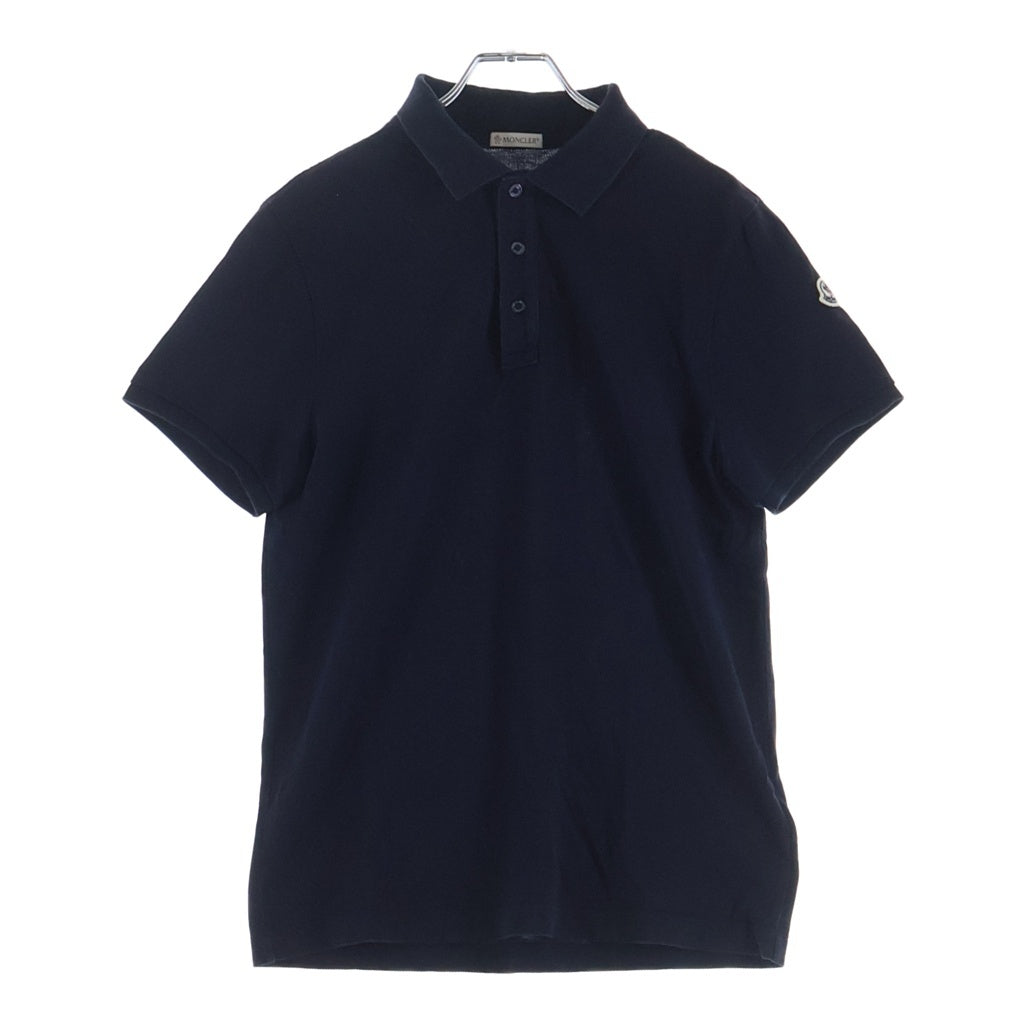 MONCLER(モンクレール) 19SS MAGLIA POLO MANICA CORTA コットン ロゴワッペン 半袖ポロシャツ ネイビー E10918305150 84556