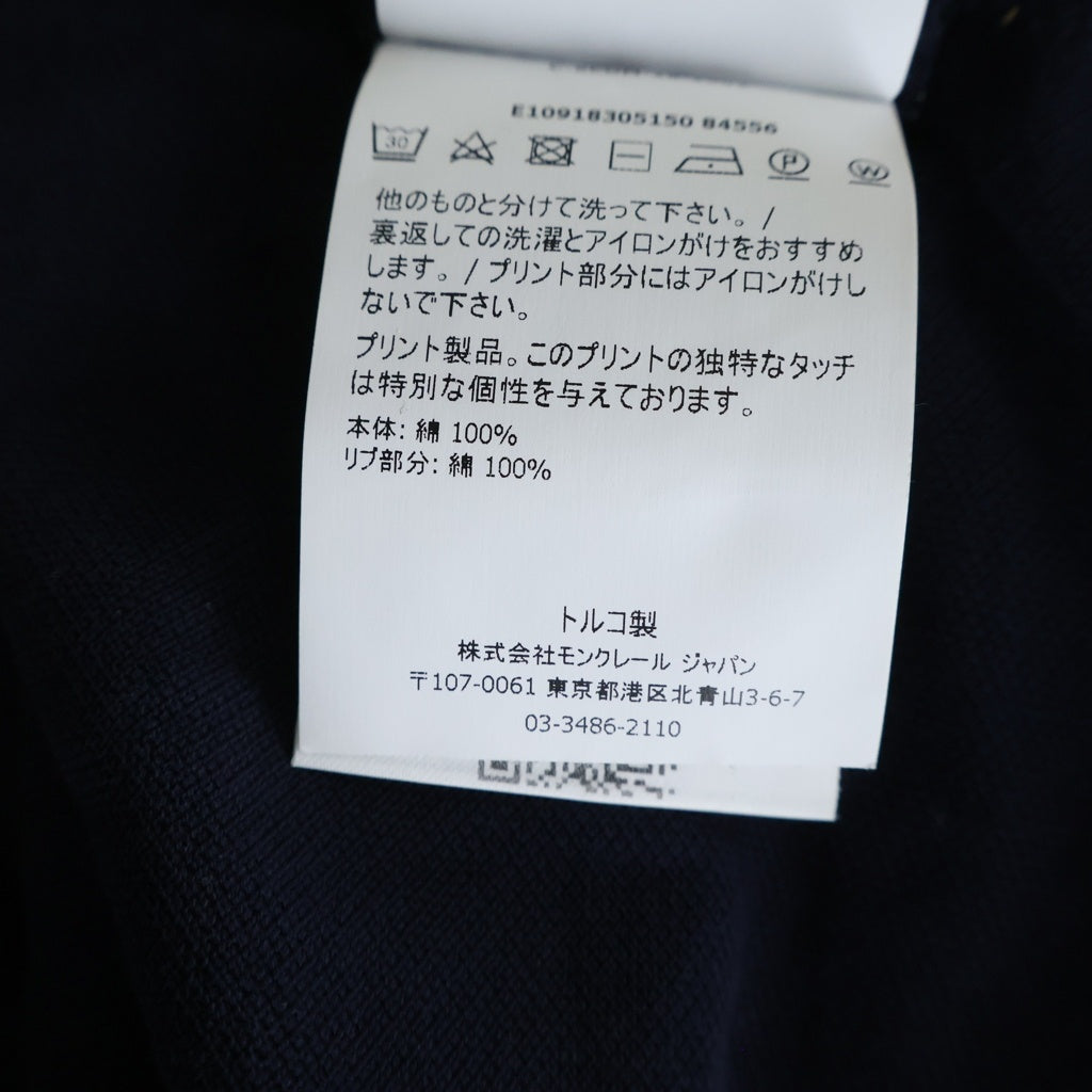 MONCLER(モンクレール) 19SS MAGLIA POLO MANICA CORTA コットン ロゴワッペン 半袖ポロシャツ ネイビー E10918305150 84556