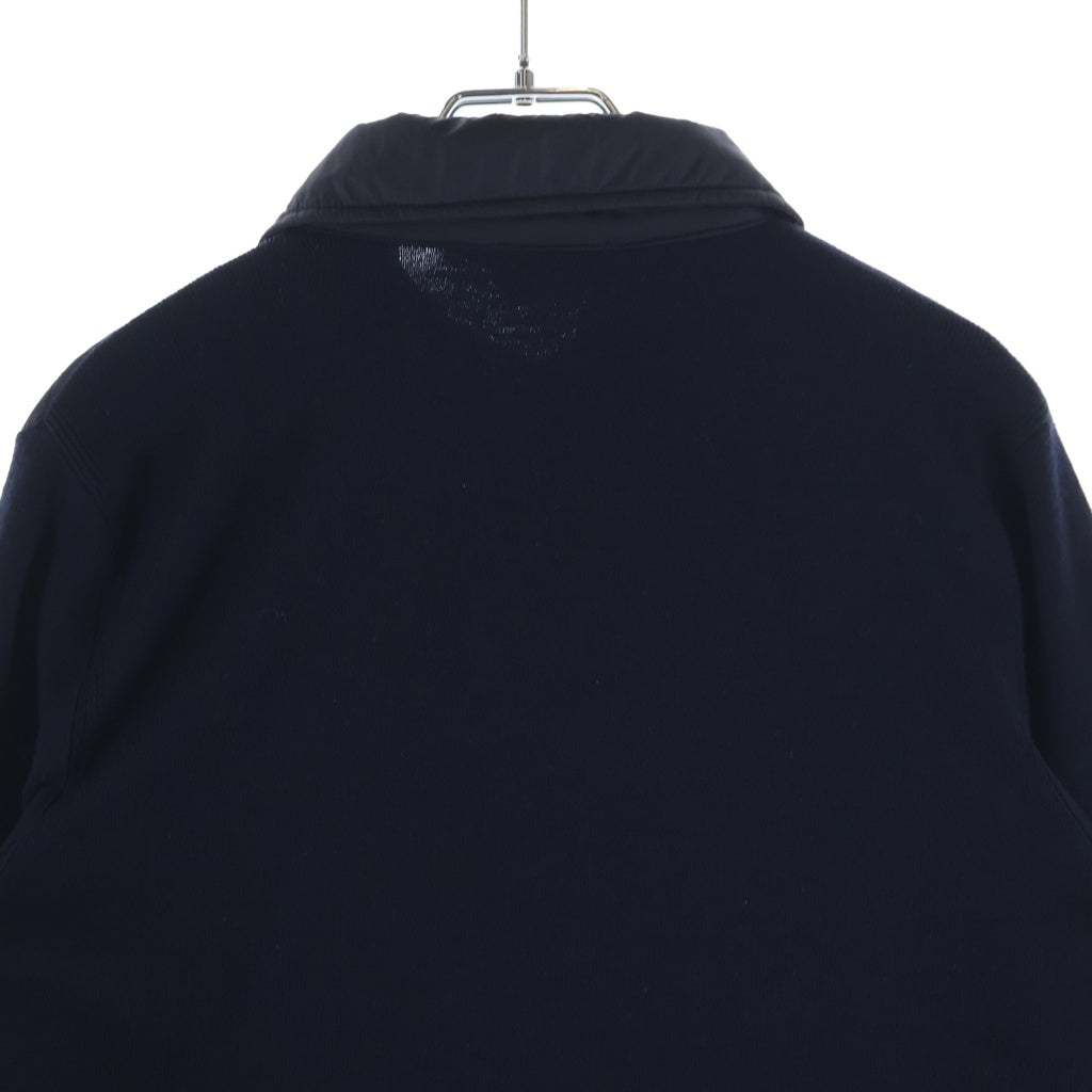 MONCLER(モンクレール) 17AW MAGLIONE TRICOT CARDIGAN フラップポケット ロゴワッペン ニット切り替え ダウンジャケット ネイビー C20919412600 94666