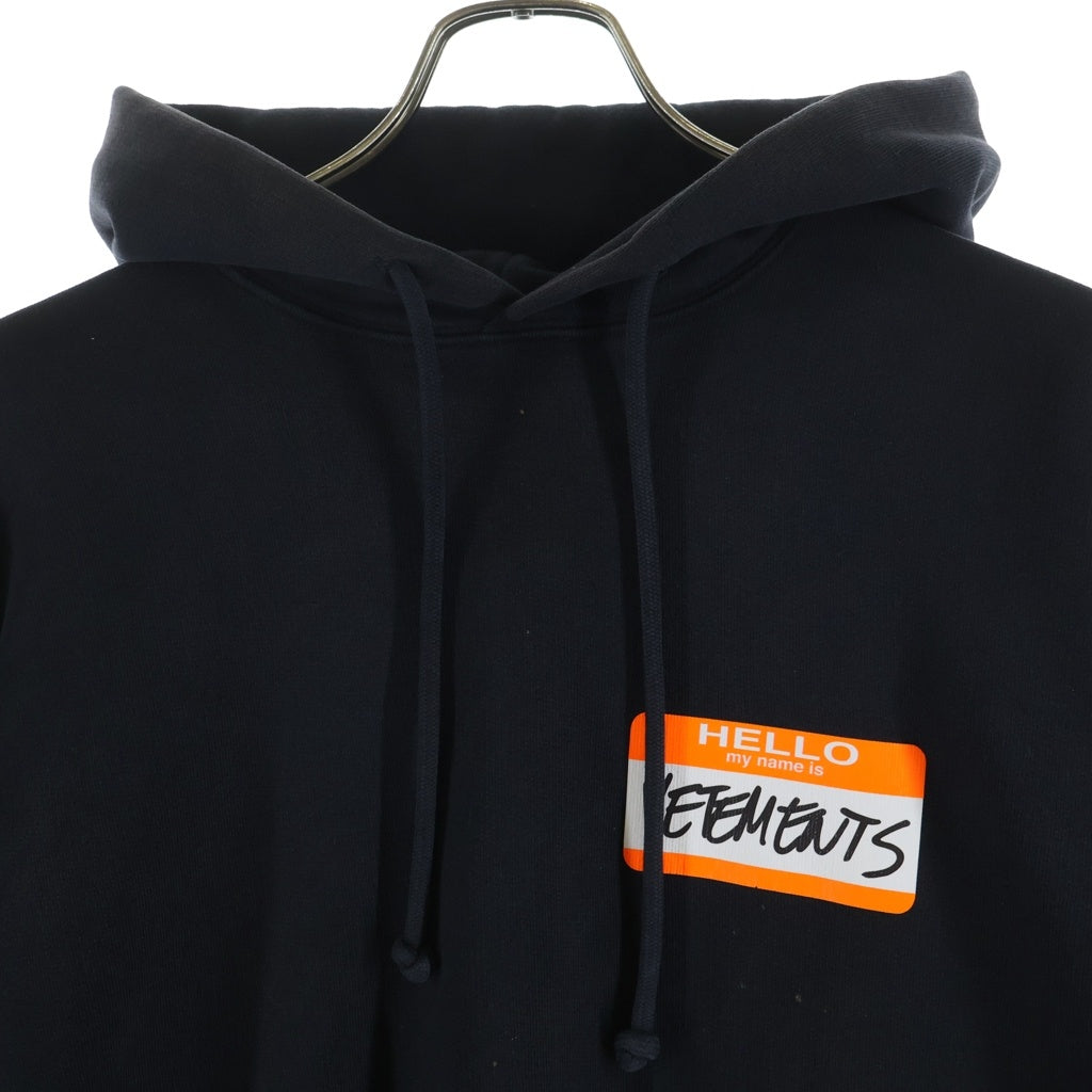 VETEMENTS(ヴェトモン) MY NAME IS HOODIE マイネームイズ オーバー