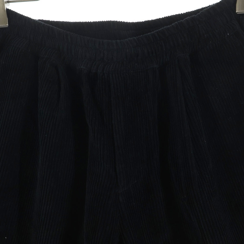WIND AND SEA(ウィンダンシー) ×LIBERE CORDUROY EASY PANTS ロゴ刺繍 コーデュロイイージーパンツ ジップフライ ブラック