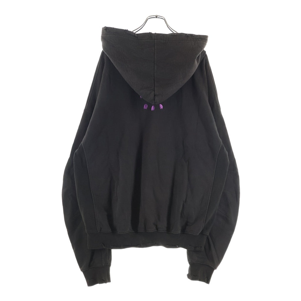cvtvlist(カタリスト) 22AW ×MYne LOGO USUAL HOODIE マイン 刺繍ロゴ フーディー プルオーバーパーカー ブラウン GCLHD104