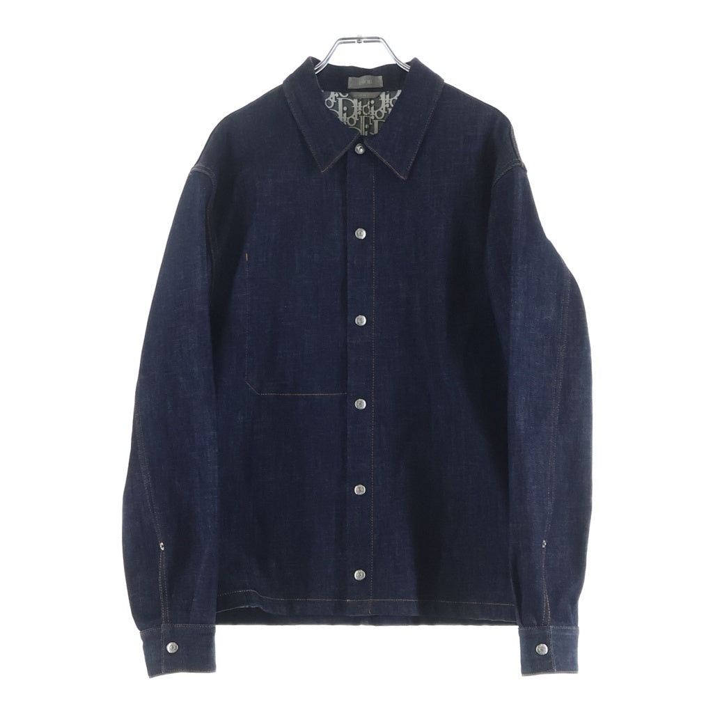 DIOR(ディオール) OBLIQUE COTTON DENIM OVERSHIRT オブリーク コットンデニムシャツ ジャケット インディゴ 033D490A226X