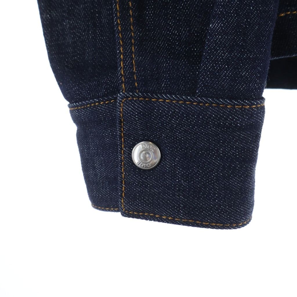 DIOR(ディオール) OBLIQUE COTTON DENIM OVERSHIRT オブリーク コットンデニムシャツ ジャケット インディゴ 033D490A226X