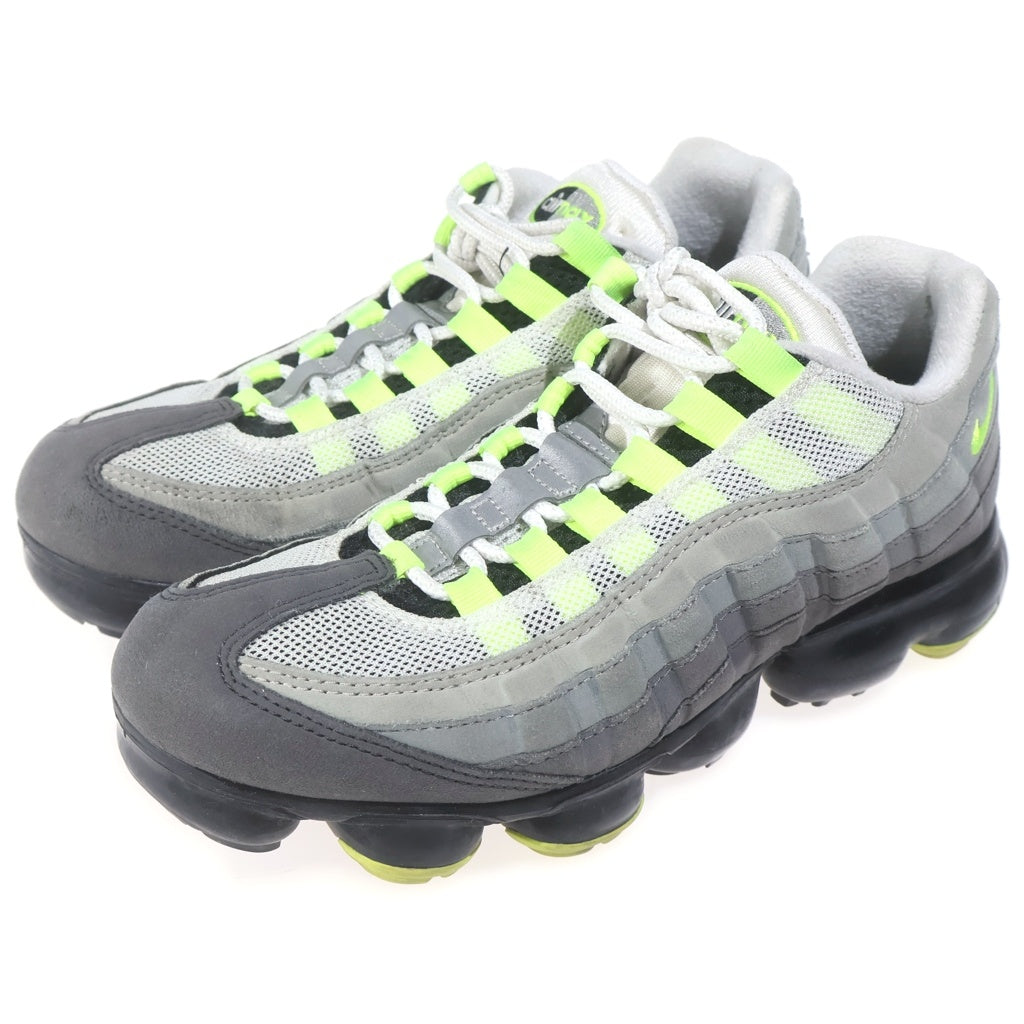 NIKE(ナイキ) AIR VAPORMAX95 NEON エアベイパーマックス95 ネオン ローカットスニーカー レディース グレー/グリーン US6/24cm 95AJ7292-001