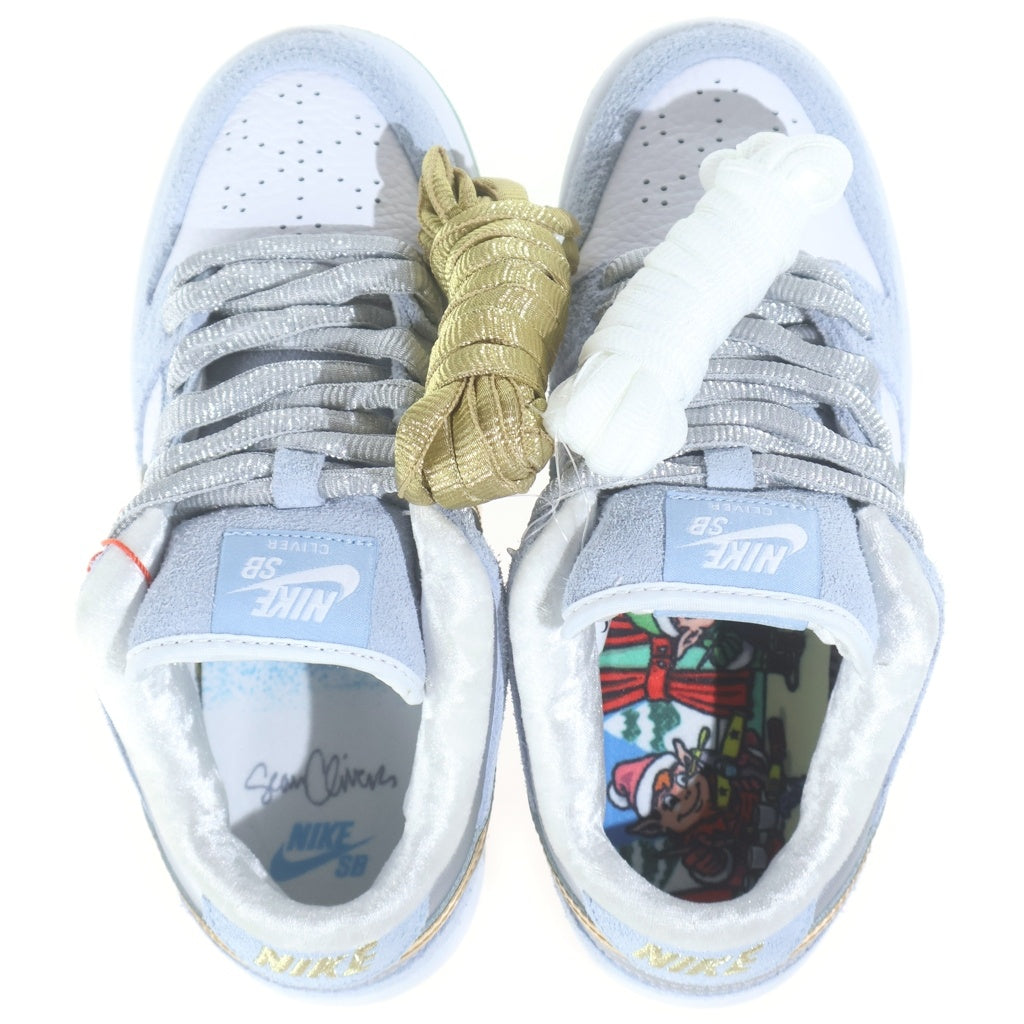 NIKE SB(ナイキエスビー) ×SEAN CLIVER DUNK LOW HOLIDAY SPECIAL ショーン クライヴァー ダンク ホリデー スペシャル ローカットスニーカー レディース ブルー/ホワイト US4/23cm DC9936-100