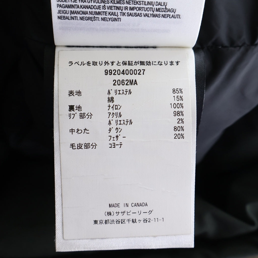 CANADA GOOSE(カナダグース) LANGFORD PARKA ラングフォードパーカー ファーフーデッド ダウンコート グリーン 2062MA