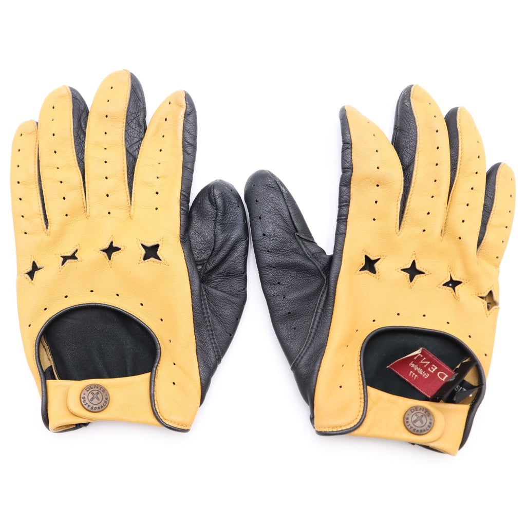 DENTS(デンツ) ×THE SUITED RACER TOUCHSCREEN LEATHER DRIVING GLOVE スーツドレーサー ヘアシープレザー レザードライビンググローブ ベージュ/ブラック 5-1000