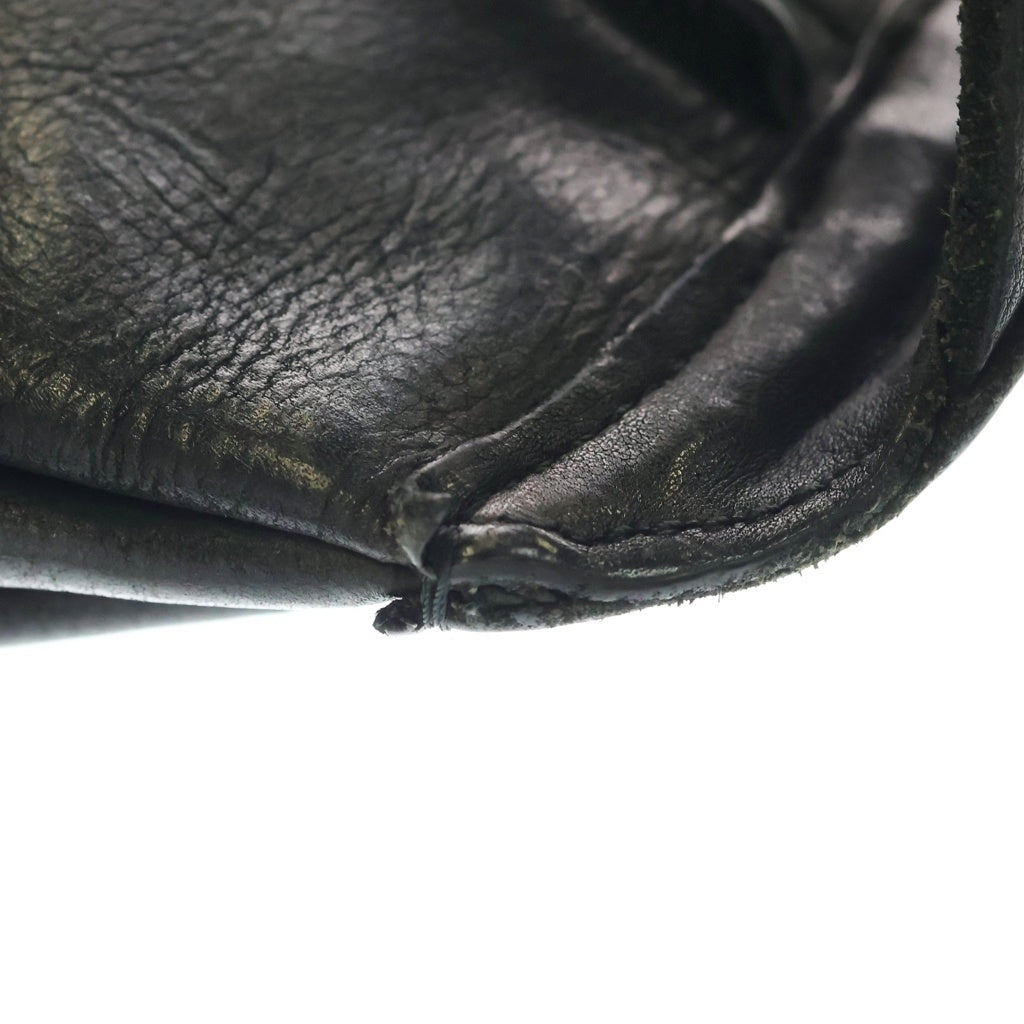 ISAMU KATAYAMA BACKLASH(イサムカタヤマバックラッシュ) ステアレザー ウェストバッグ ショルダーバッグ ブラック