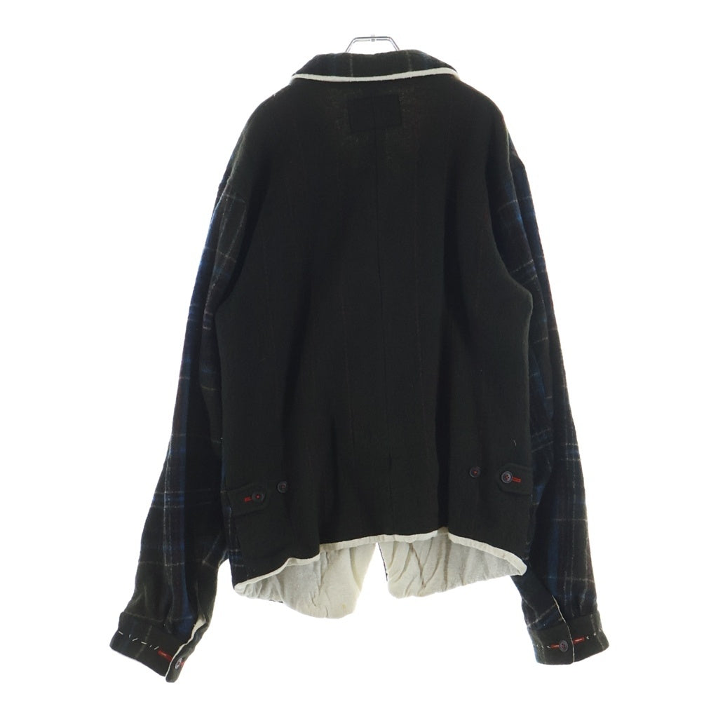 UNDERCOVERISM(アンダーカバイズム) 04AW ARCHIVE BUT BEAUTIFUL期 ウール チェック ハンドステッチ テーラードジャケット カーキ アーカイブ B250-B12