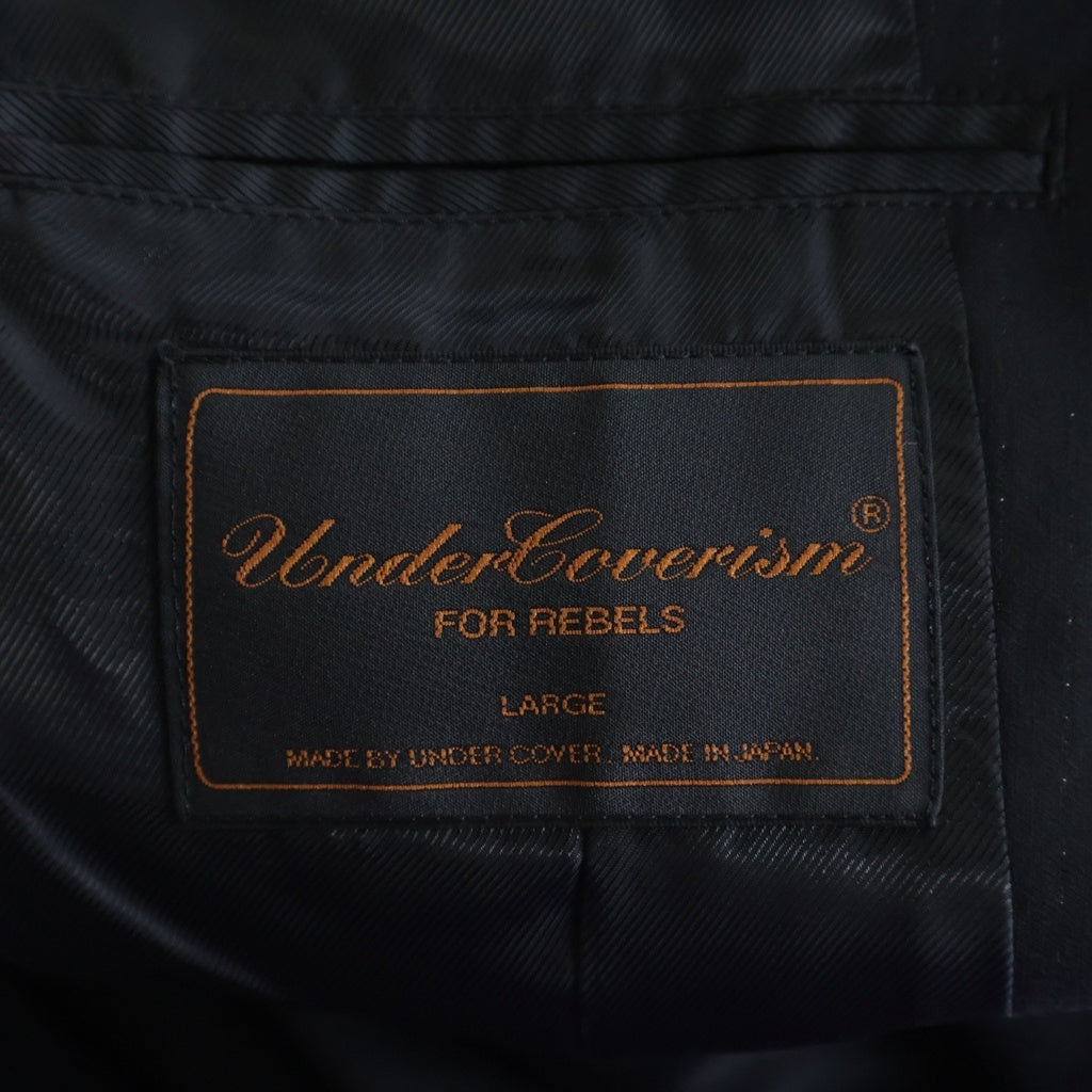 UNDERCOVERISM(アンダーカバイズム) 04AW ARCHIVE BUT BEAUTIFUL期 ニットドッキング ラメストライプ ウール テーラードジャケット ブラック アーカイブ B201-J2