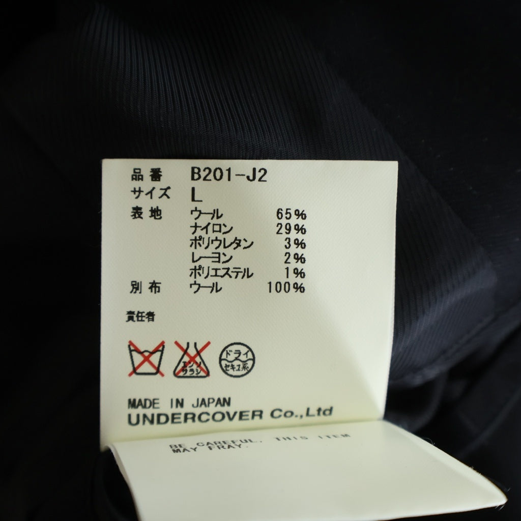 UNDERCOVERISM(アンダーカバイズム) 04AW ARCHIVE BUT BEAUTIFUL期 ニットドッキング ラメストライプ ウール テーラードジャケット ブラック アーカイブ B201-J2