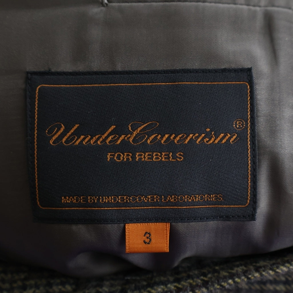 UNDERCOVERISM(アンダーカバイズム) 07AW ARCHIVE 無題期 ウールアンゴラツイード フーデッド テーラードジャケット ジョッパーズパンツ セットアップ ブラウン アーカイブ 7A205-J5/7A252-P5
