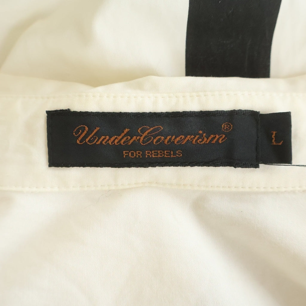UNDERCOVERISM(アンダーカバイズム) 04SS ARCHIVE LANGUID期 サスペンダーデザイン コットン 長袖シャツ ホワイト アーカイブ E219-SH3