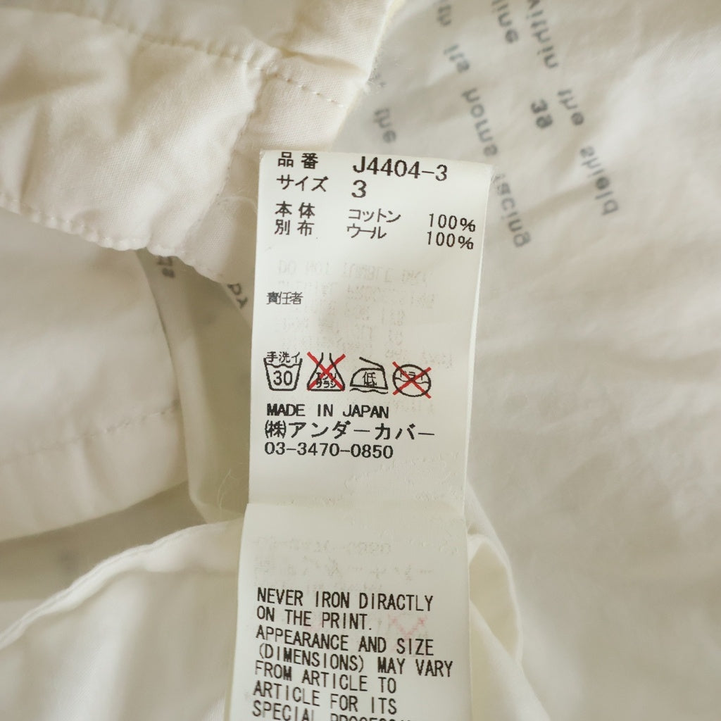 UNDERCOVERISM(アンダーカバイズム) 12AW PSYCHO COLOR期 レタリング プリント 長袖シャツ ホワイト アーカイブ J4404-3