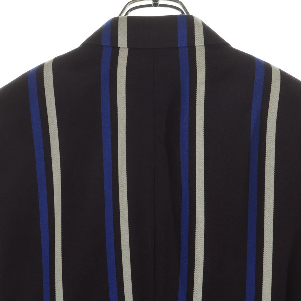 NUMBER (N)INE(ナンバーナイン) 03AW ARCHIVE カート期 TAILORED SCHOOL JACKET ストライプ切替 裏ペイズリー 1B テーラードスクールジャケット ブラック アーカイブ