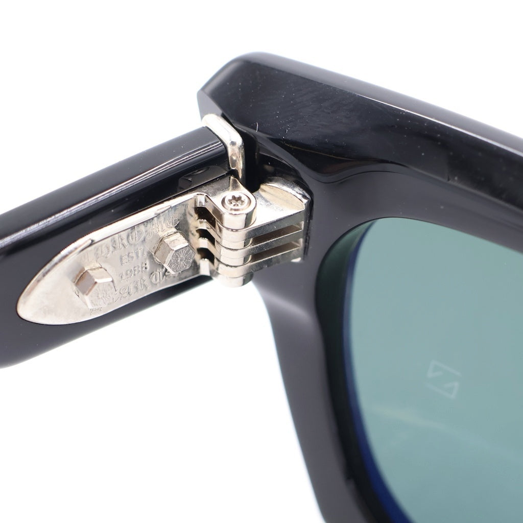 CHROME HEARTS(クロムハーツ) CLITERALLY ロゴ刻印テンプル キャットアイフレーム サングラス メガネ ブラック