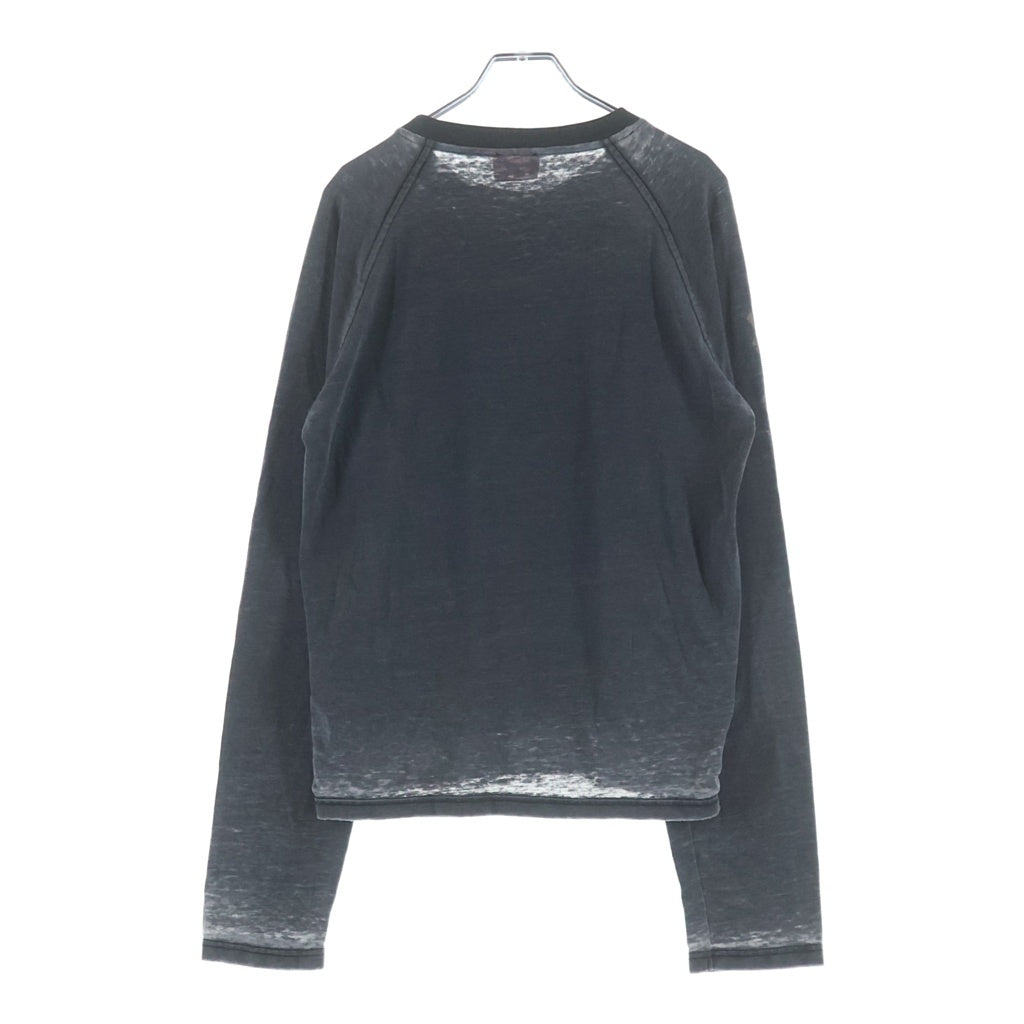 DIESEL(ディーゼル) 26SS T-JORI-A LONG-SLEEVE T-SHIRT WITH GRAPHIC MOTIF グラフィック クルーネック コットン 長袖Tシャツ ロングスリーブ グレー A23002-0WECN