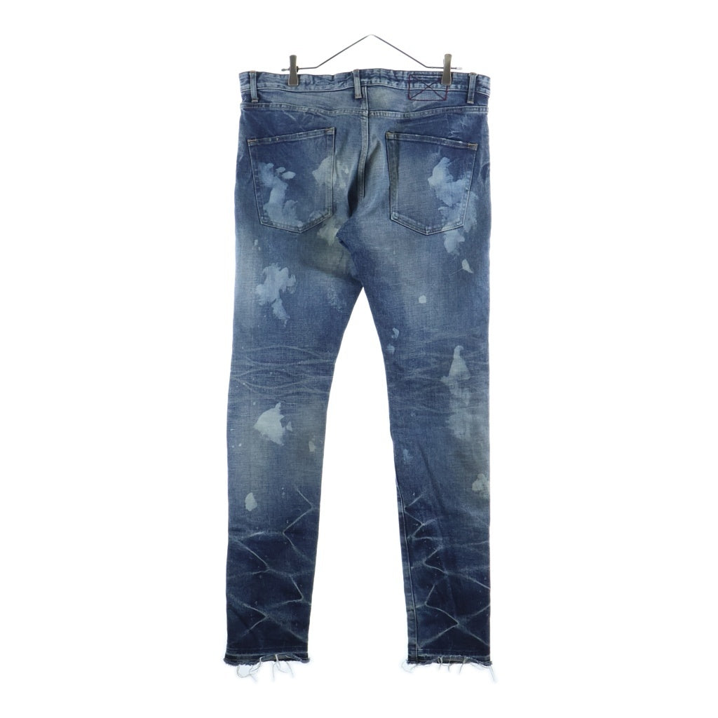 MLVINCE(メルヴィンス) TYPE-1 SLIM DAMAGE JEANS タイプ1 ダメージ加工 スリムフィット ボタンフライデニムパンツ ジーンズ インディゴ