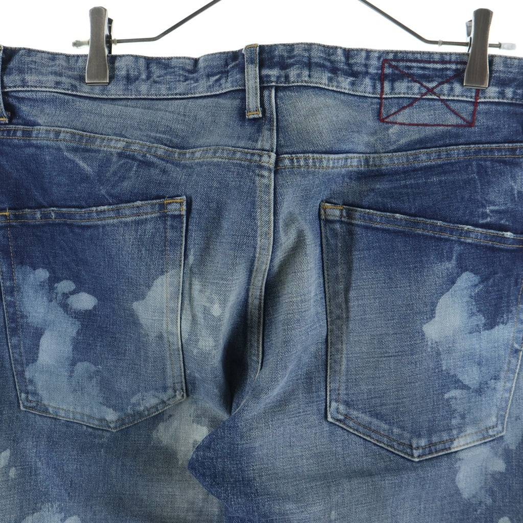 MLVINCE(メルヴィンス) TYPE-1 SLIM DAMAGE JEANS タイプ1 ダメージ加工 スリムフィット ボタンフライデニムパンツ ジーンズ インディゴ