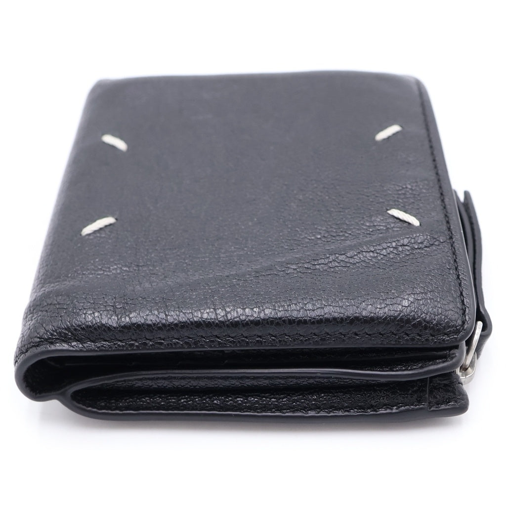Maison Margiela(メゾンマルジェラ) 2-FOLD WALLET 4ステッチ 二つ折り財布 レザーコンパクトウォレット ブラック SA1UI0009 P4806 T8013