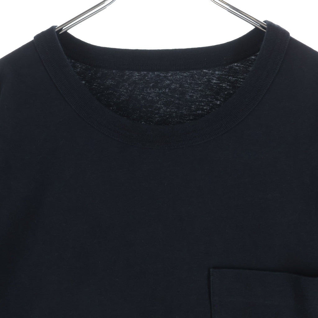 LEMAIRE(ルメール) 24SS BOXY T-SHIRT ポケット付 コットンリネン オーバーサイズTシャツ 半袖クルーネックカットソー ブラック TO1165 LJ1010