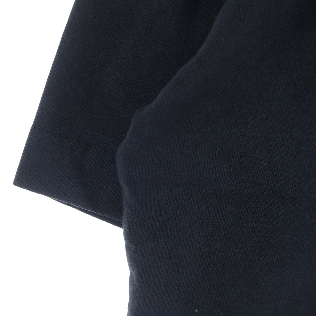 LEMAIRE(ルメール) 24SS BOXY T-SHIRT ポケット付 コットンリネン オーバーサイズTシャツ 半袖クルーネックカットソー ブラック TO1165 LJ1010