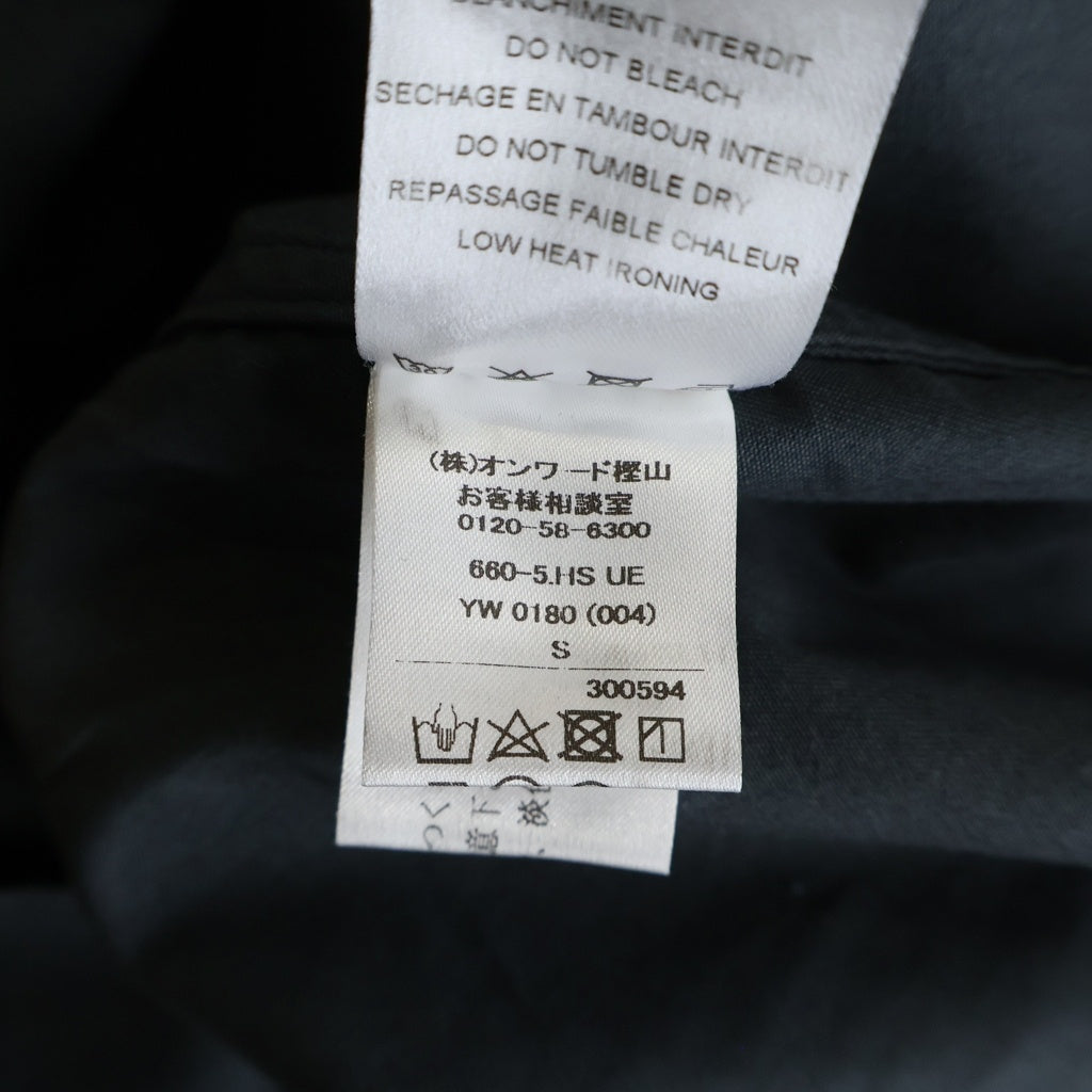 LEMAIRE(ルメール) 18AW ノーカラー 長袖コットンプルオーバーシャツ グレー M183 TO118 LF272