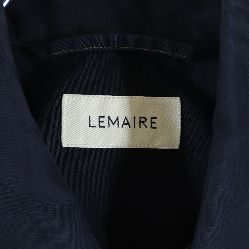 LEMAIRE(ルメール) 20AW イエローステッチ 長袖コットンシャツ ブラック M193 SH144 LF353