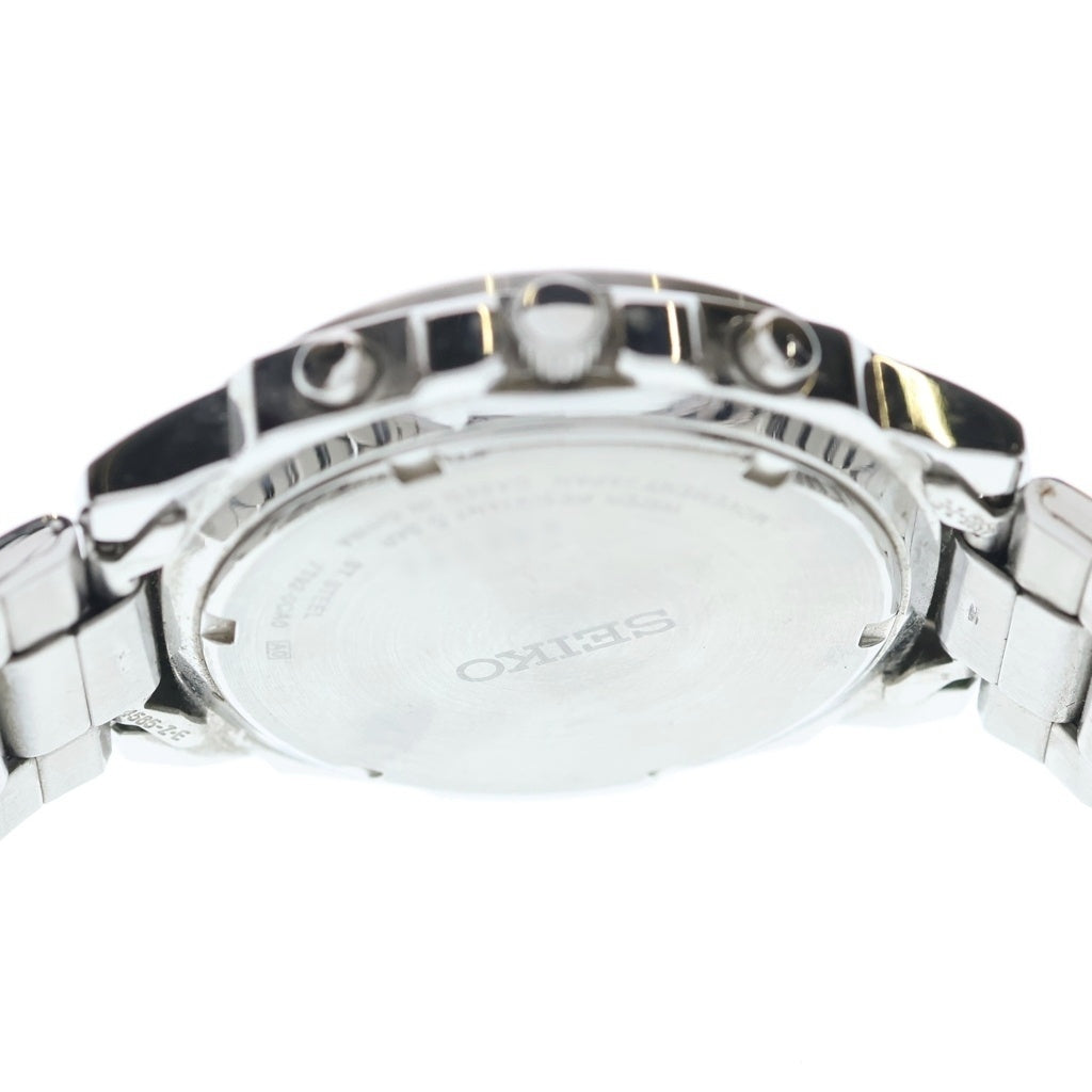 SEIKO(セイコー) SEIKO CHRONOGRAGH セイコー クロノグラフ クウォーツ ホワイト文字盤 腕時計 シルバー SND187P1