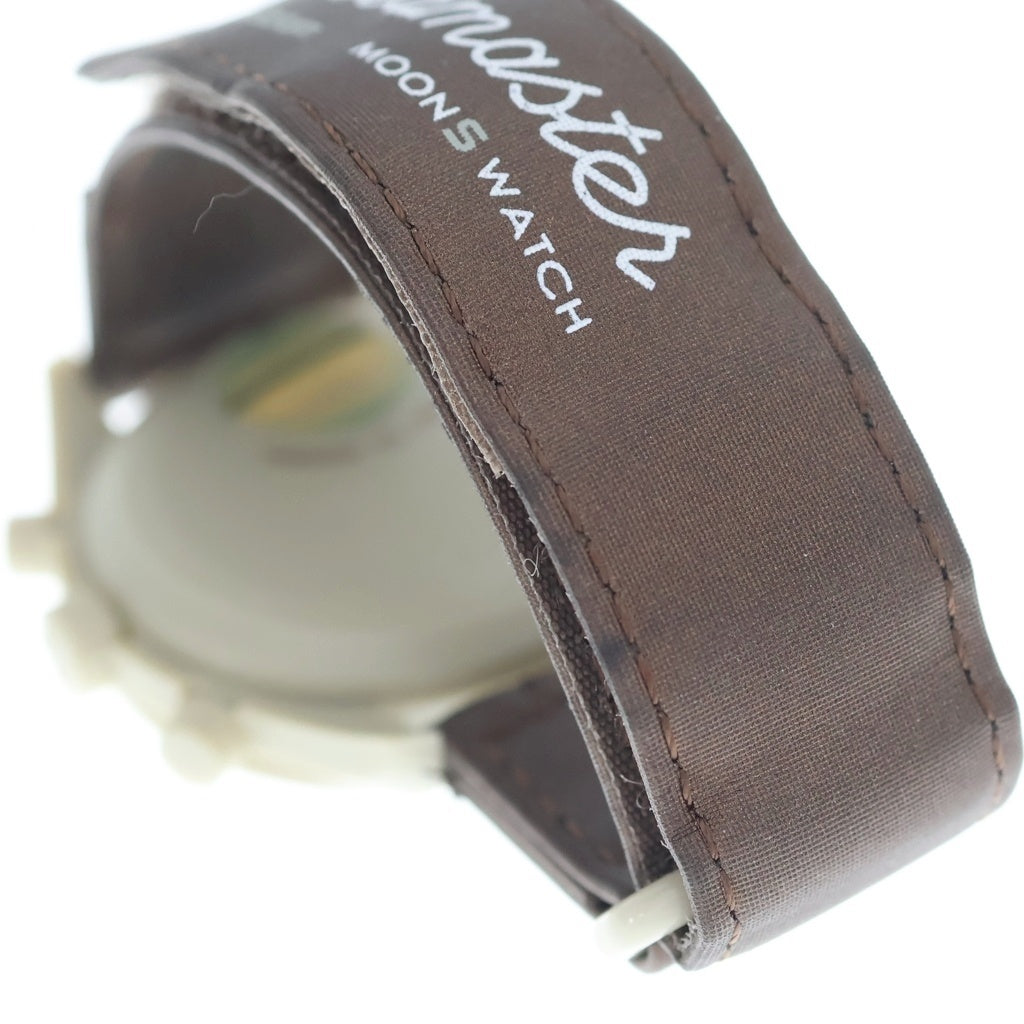 OMEGA(オメガ) 22SS ×SWATCH BIOCERAMIC MOONSWATSH MISSION TO SATURN スウォッチ バイオセラミック ムーンスウォッチ ミッショントゥサターン クォーツ式 ブラウン文字盤 腕時計 SO33T100
