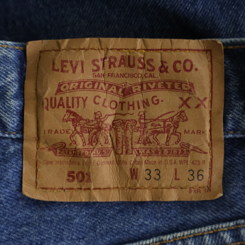 Levi's(リーバイス) 90S VINTAGE 501 ヴィンテージ ボタン裏552 USA製 ボタンフライデニムパンツ インディゴ 501-0000