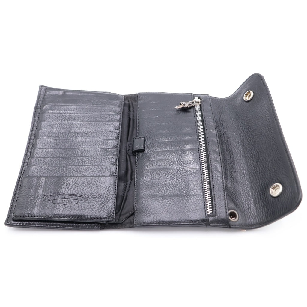 CHROME HEARTS(クロムハーツ) WAVE ウェーブ レザーウォレット 財布 ブラック