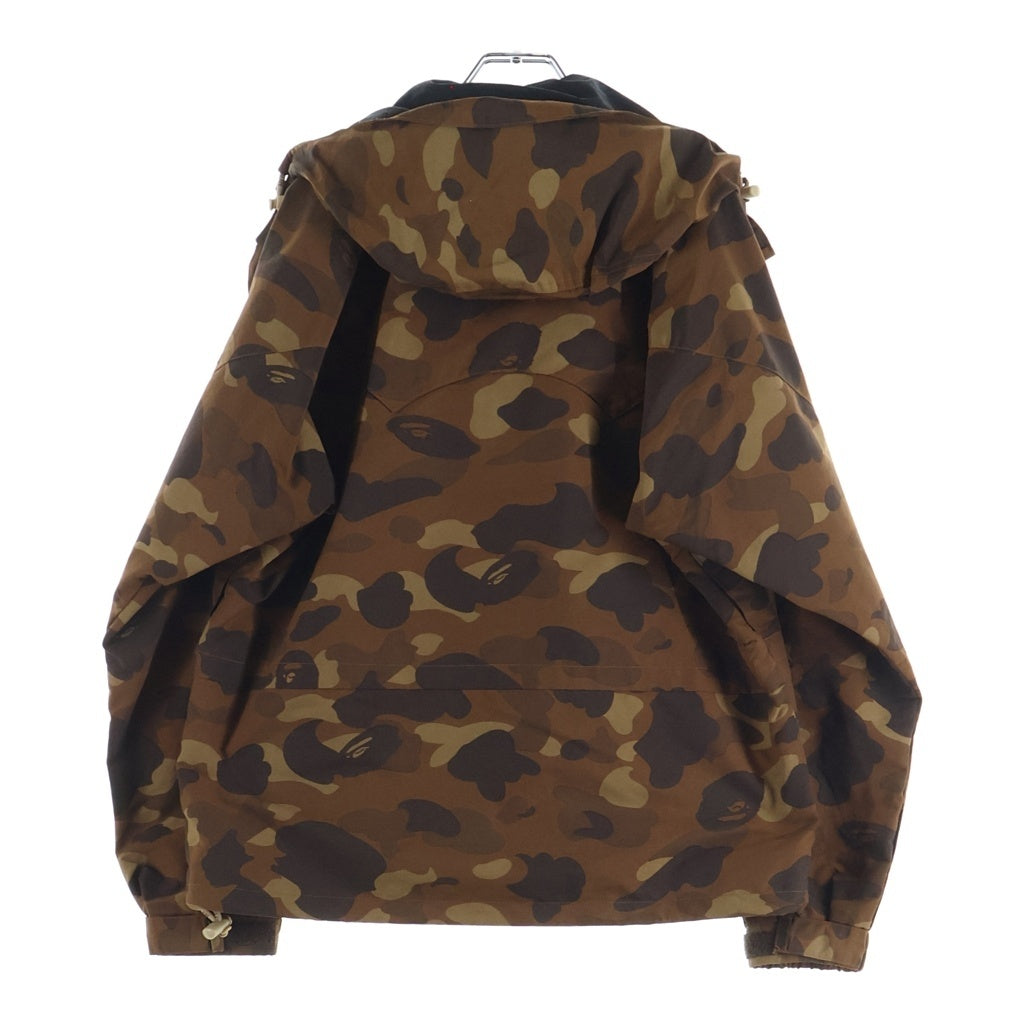 A BATHING APE(アベイシングエイプ) CAMO SNOWBOARD JACKET カモ スノーボード フーデッドマウンテンジャケット ブラウン