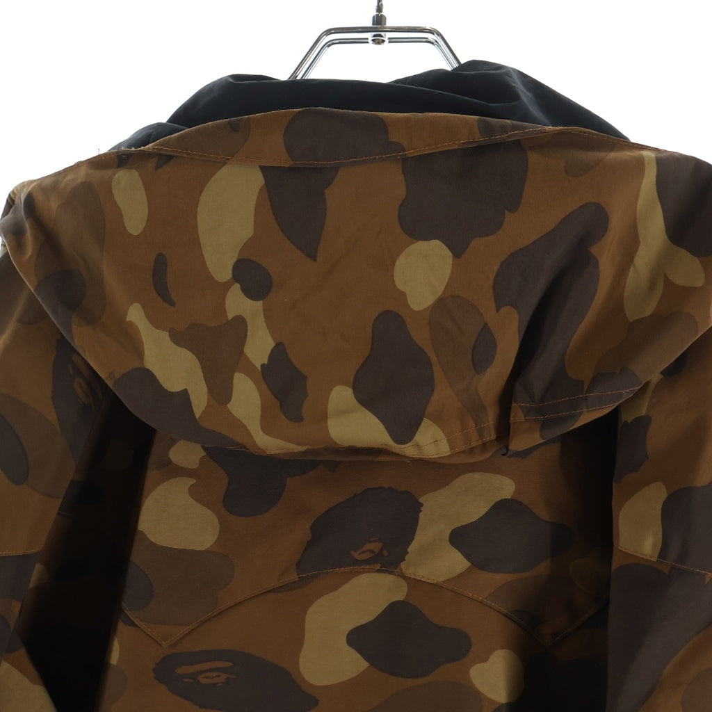 A BATHING APE(アベイシングエイプ) CAMO SNOWBOARD JACKET カモ スノーボード フーデッドマウンテンジャケット ブラウン