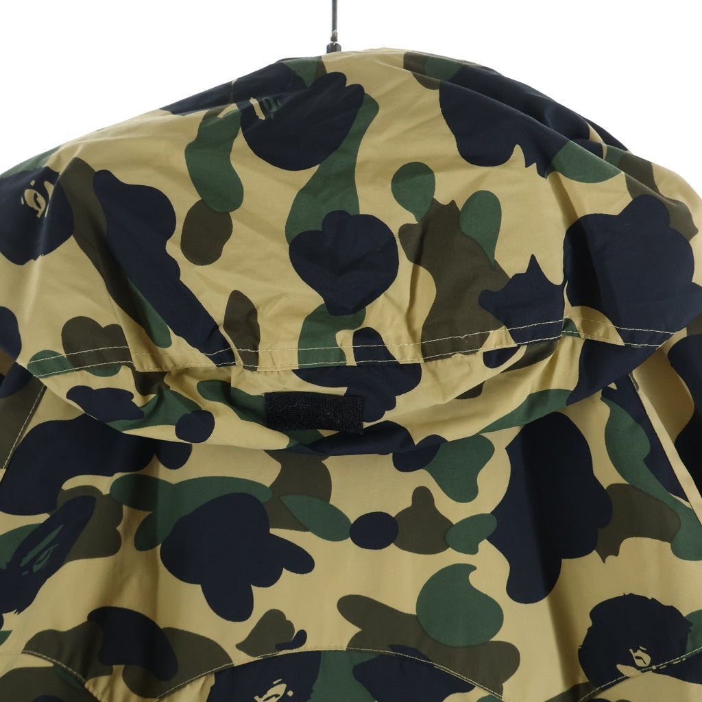 A BATHING APE(アベイシングエイプ) CLASSICS 1ST CAMO SNOWBOARD JACKET カモ柄 スノーボード フーデッドマウンテンジャケット カーキ