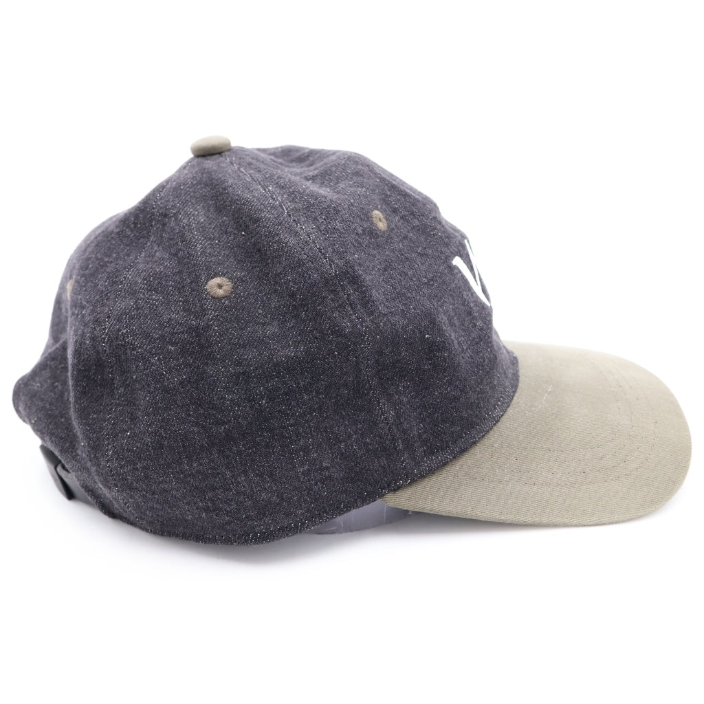WTAPS(ダブルタップス) 22AW T-6H 03 CAP COTTON DENIM LEAGUE ロゴエンブロイダリー デニム 6パネル ベースボールキャップ 帽子 ブラック 222HCDT-HT14