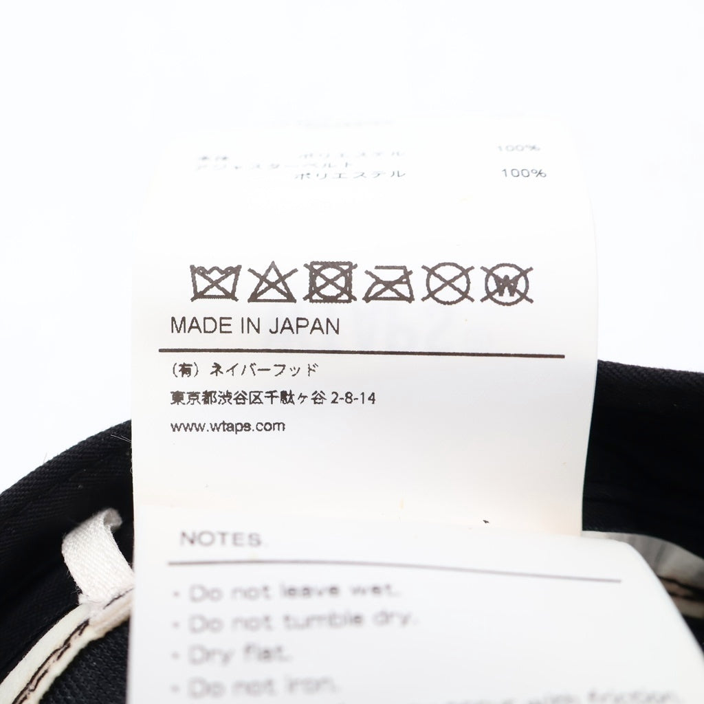 WTAPS(ダブルタップス) 23AW T-5 01 CAP POLY TWILL SPEC ロゴプリント キャンプキャップ 帽子 ブラック 232HCDT-HT06
