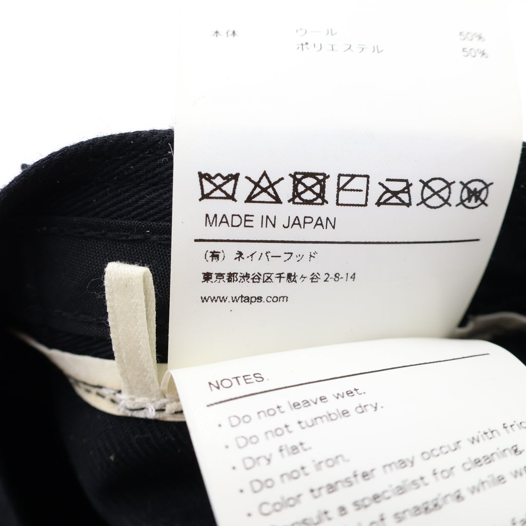 WTAPS(ダブルタップス) ×UNDERCOVER 21AW SWAP CAP WOPO TWILL アンダーカバー ロゴエンブロイダリー キャンプキャップ 帽子 ブラック 212HCUCD-HT01S