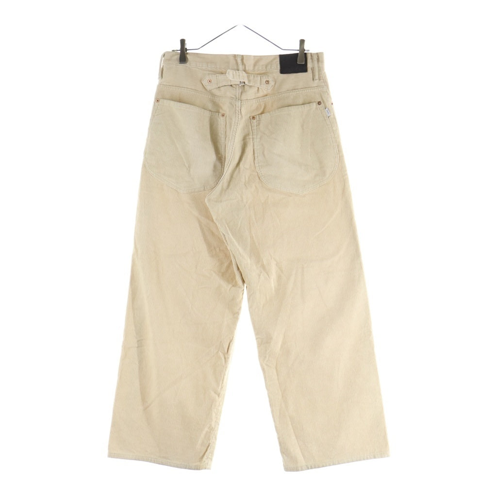 SUGARHILL(シュガーヒル) 22AW ボタンフライ シンチバック コーデュロイ ストレート パンツ ベージュ 22AWPT02