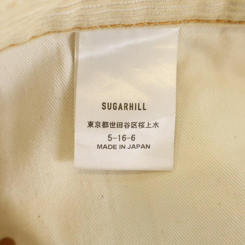 SUGARHILL(シュガーヒル) 22AW ボタンフライ シンチバック コーデュロイ ストレート パンツ ベージュ 22AWPT02