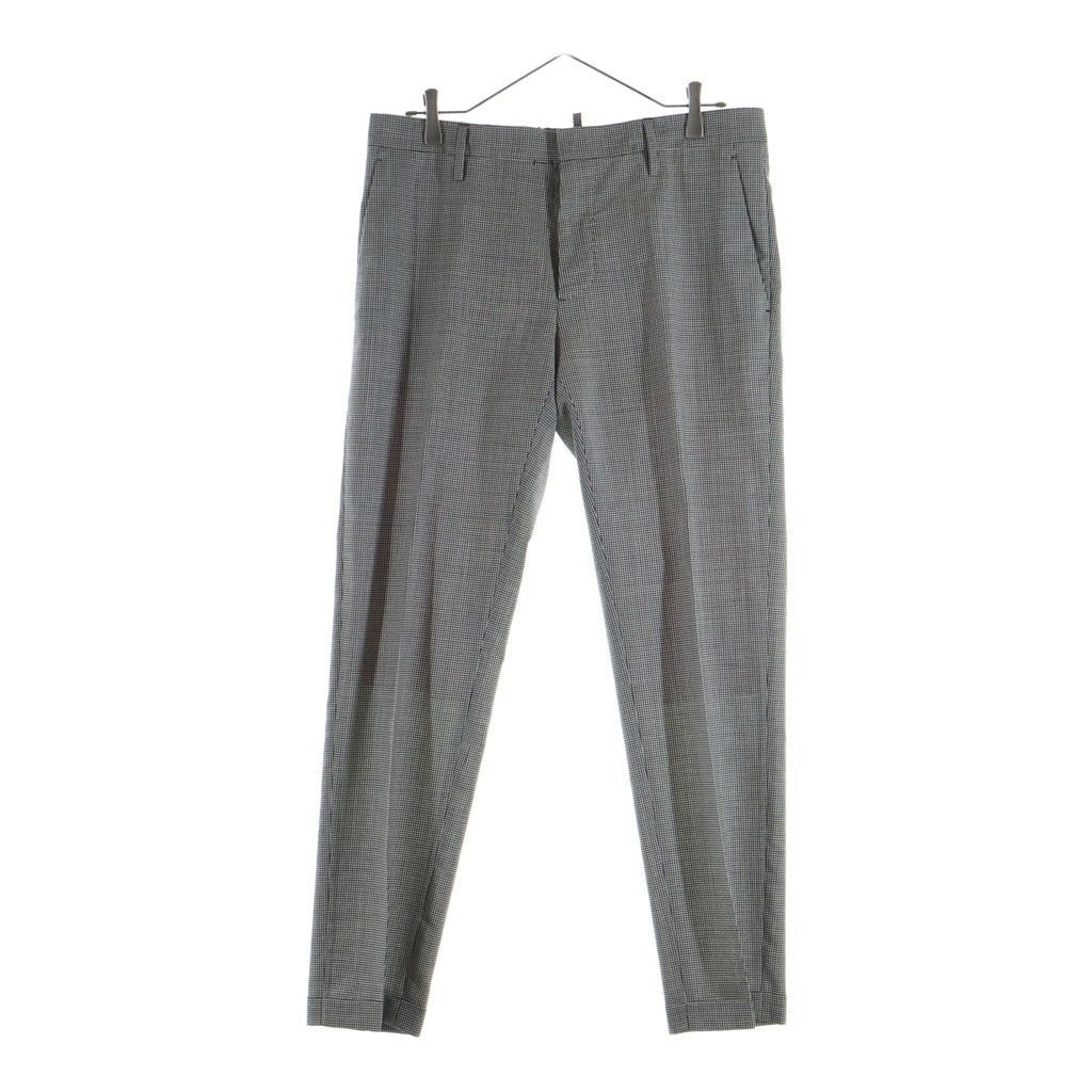 DSQUARED2(ディースクエアード) 16SS 2Bセットアップスーツ チェック柄 ウール シングルテーラードジャケット スラックスボタンフライパンツ グレー S74FT0247